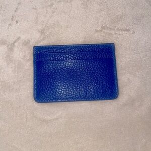 Mark & Graham Leather Card Case Navy NWOT Mono Removed.